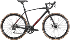 Велосипед STARK Peloton 700.3 D (2025) черный матовый/красный металлик