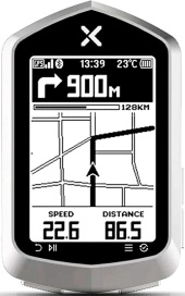 Велокомпьютер XOSS NAV + /ANT/оф.навигация/GPS/IPX7/600mAh/Type C/memory 4GB